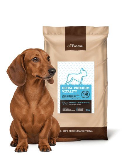 Granule Panakei Hovädzie + Morčacie 3 kg: Podpora trávenia, humínové látky a vitalita pre malé psy.