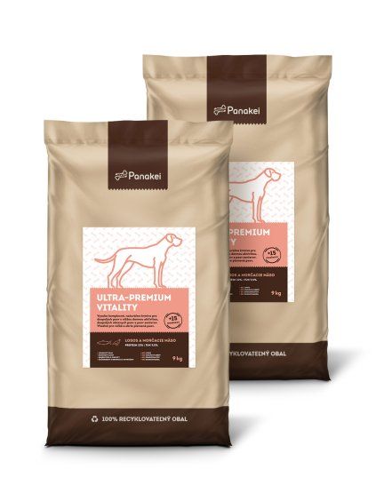 Bezobilné granule Panakei Losos + Morčacie v 18 kg balení: Ideálna starostlivosť o kĺby a hmotnosť veľkých psov.